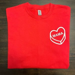 Adult Candy Heart “Mama” Sweatshirt (Multiple Sizes Available)